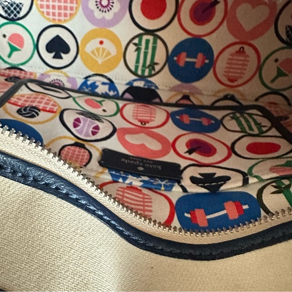 Designer Handbag Kate Spade Rare Patent Canvas Crossbody Tote Bag w/Dust Cover - Picture 17 of 17